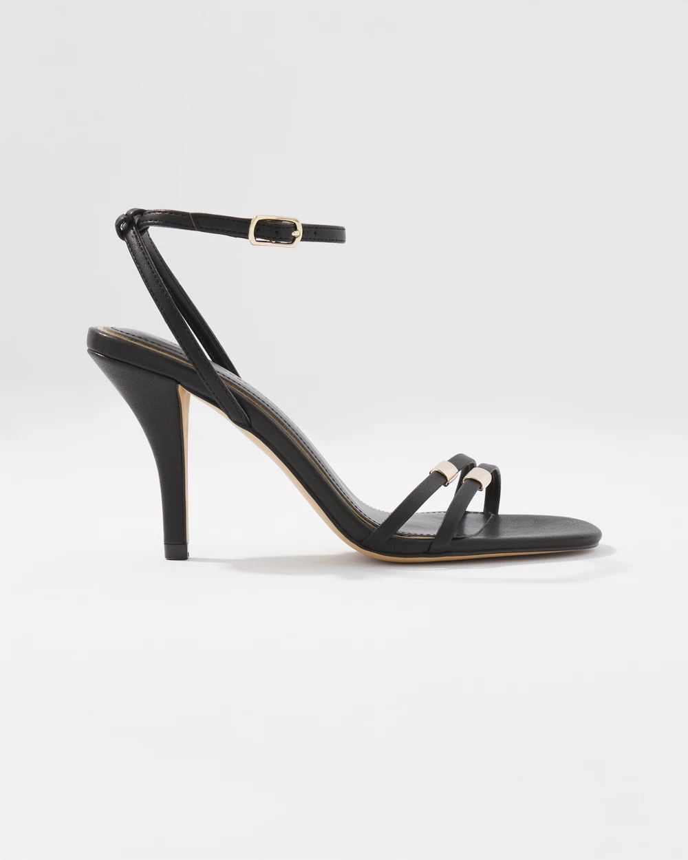 サンダル・ミュール HOGAN HXW6600FH50T5S081X Sandals Sandalo Piatto Extralight Gold Hardware Strappy High Heel Sandal | White House Black